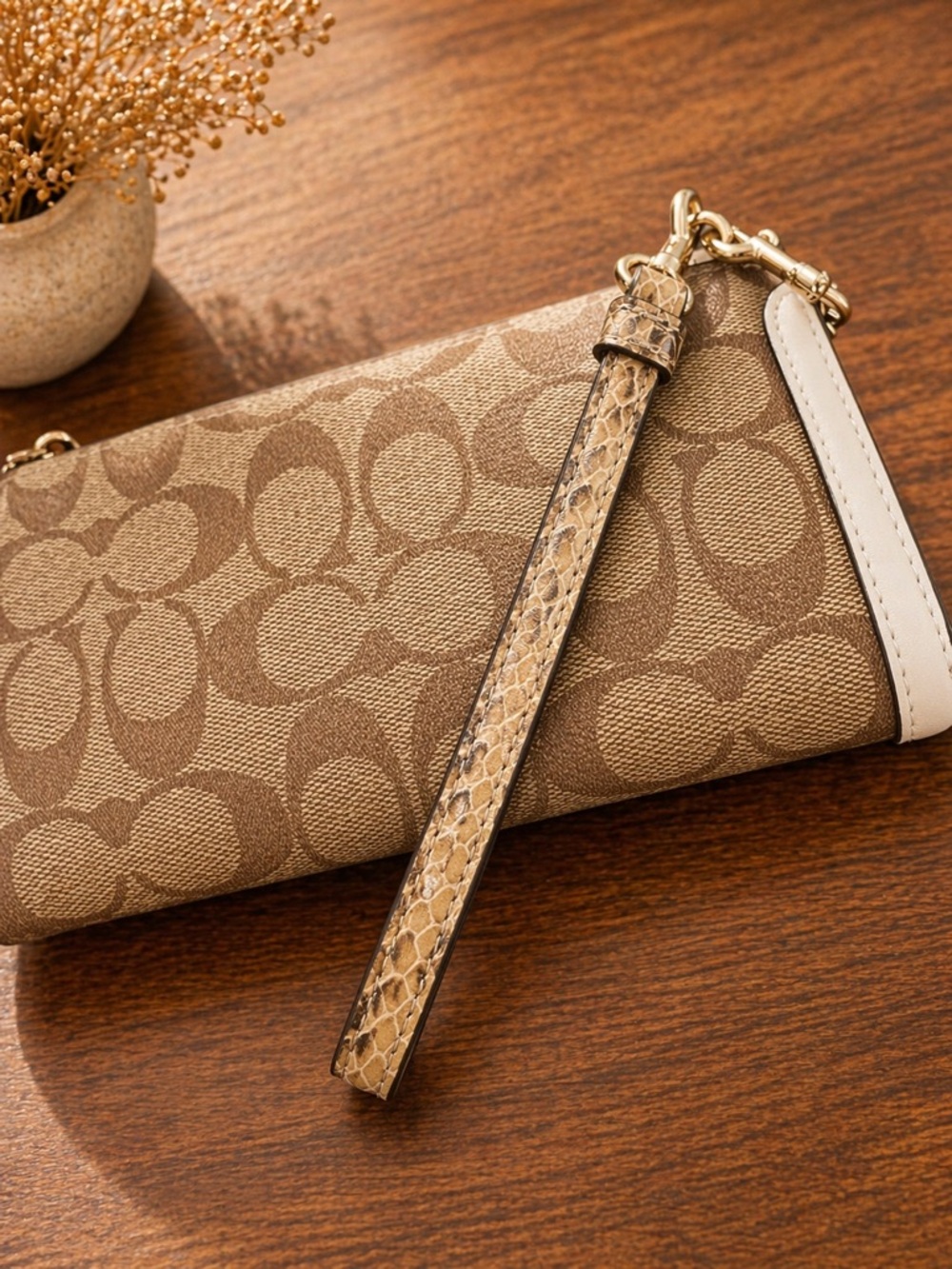 Coach Beige Signature Canvas Crossbody with Chalk Trim - Picture 7 of 7